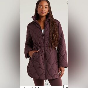 Zella Purple Quilted Jacket Medium